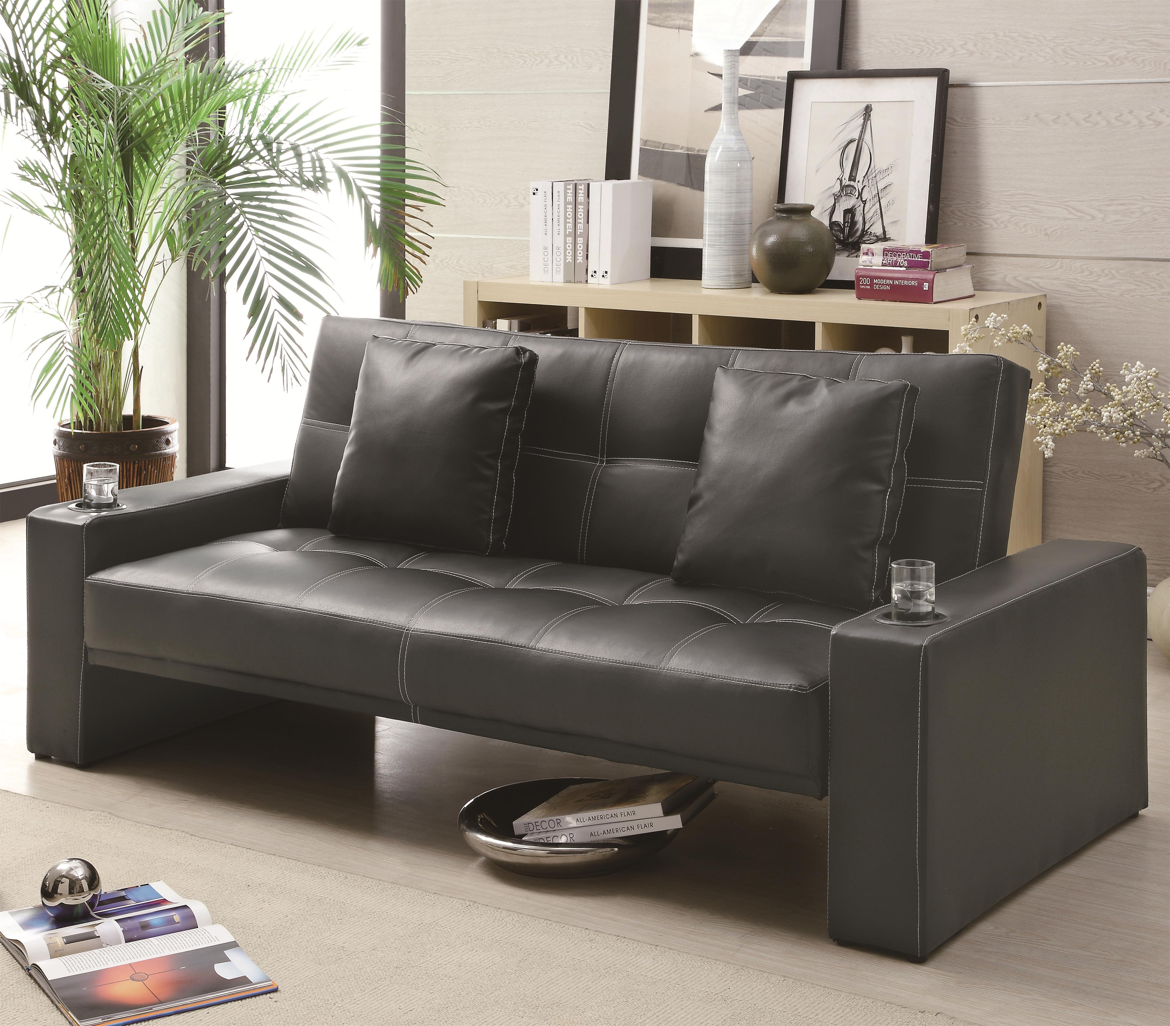 Coaster Sofa Beds and Futons Futon Styled Sofa Sleeper with Casual Furniture Style Value City